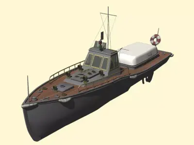 Imperial Japanese Navy 11m lunch Free 3D model