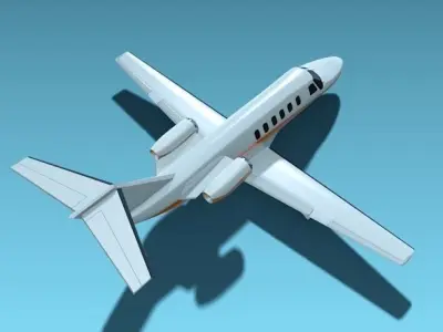Cessna Citation CJ2 business jet 3D model
