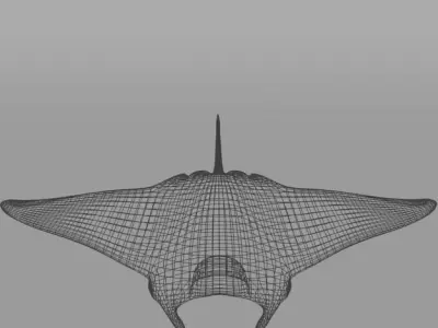 Manta Ray Low-poly 3D model