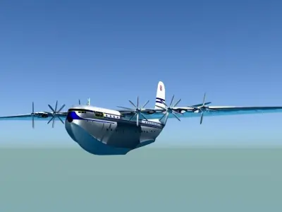 SARO PRINCESS FLYING BOAT Free low-poly 3D model