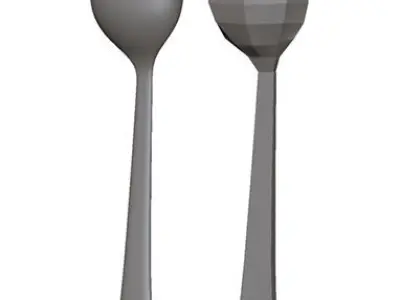 Spoon two spoons Free 3D model purchase