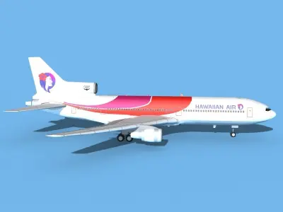 Lockheed L-1011 Hawaiian Airlines  3D model