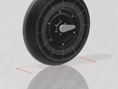 Mi-2 scale model wheel set 3D print model
