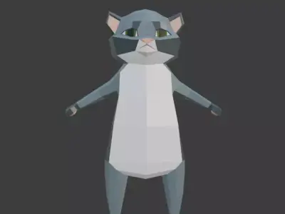 Meow-Meow Gangnam Style Low-poly 3D model