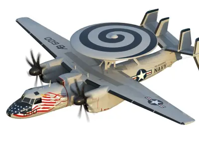 E-2 Hawkeye 3D model