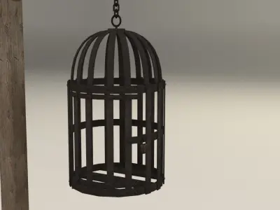 Suspended cage Low-poly 3D model