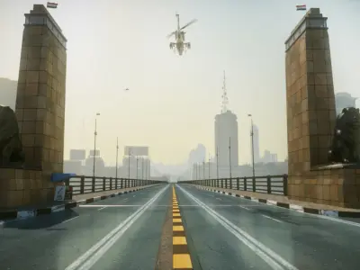 The Qasr El Nil Bridge in Cairo 3D model