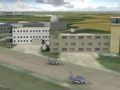 Taiwan Air Base CCK Low-poly 3D model