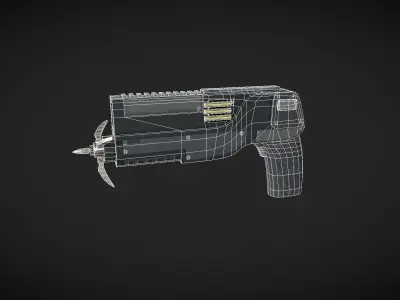 Grappling Gun Free low-poly 3D model