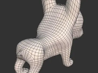 Dog Character Base Model Low-poly 3D model