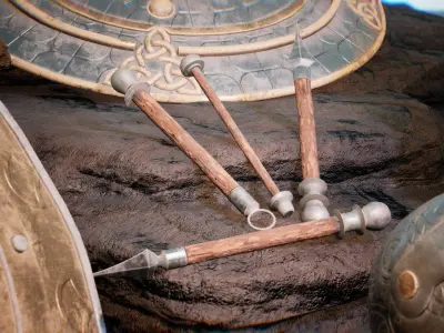 Spartan Weapons V2 23 assets Low-poly 3D model