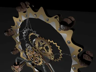 Big Wheel Low-poly 3D model