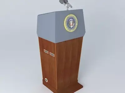 Presidential Blue Goose lectern Free 3D model