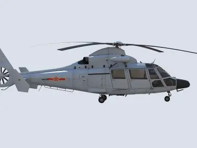 Chinese Navy Z-9 Helicopter 3D model