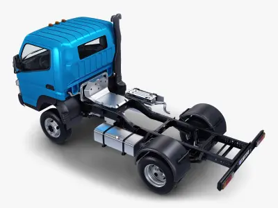 Mitsubishi Fuso Canter 4x4 Chassis Truck 3D model