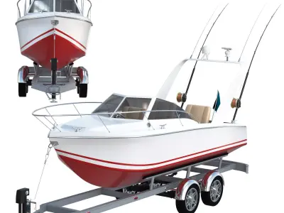 Pleasure fishing boat 3D model