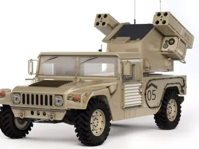 Humvee Military M1097 Avenger 3D model
