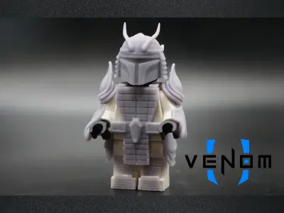 Mandalorian Samurai Brick Armor 3D Print Model 3D print model