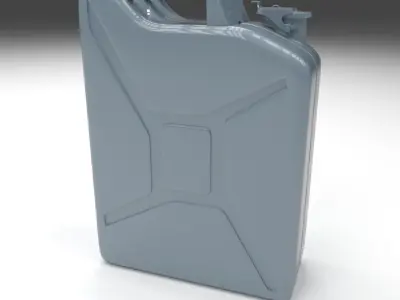 Jerry Can Blue Low-poly 3D model
