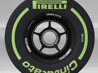 enkei intermediate front tyre Low-poly 3D model