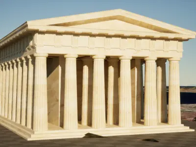 Ancient Greek Temple Doric Order Low-poly 3D model