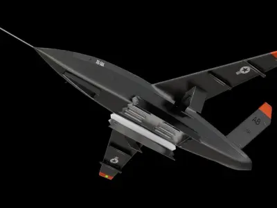 USAF-XQ58A Stealth Drone Low-poly 3D model