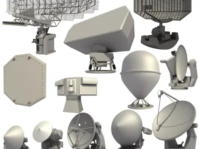 NAVAL SENSORS AND RADARS 3D model