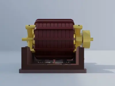 Tesla Invention AC Motor 1900s Prototype Free 3D print model