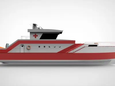 Ambulance boat 3D model