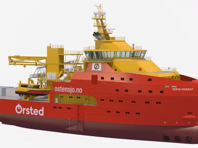 Wind Farm Support Vessel Edda Passat 3D model