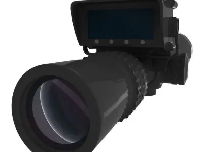 Reflectoscope 3D rifle scope 3D model