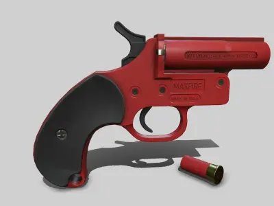 Flare Gun Low-poly PBR Free low-poly 3D model