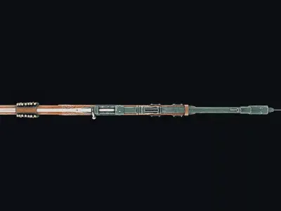 Classic rifle  Low-poly 3D model