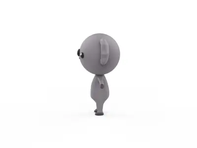 Stylized Character 001 Koala Low-poly 3D model