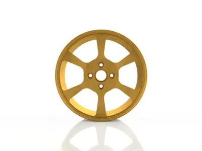 wheel car Low-poly 3D model