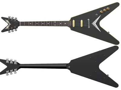 Electric Guitar Part 6 Low-poly 3D model