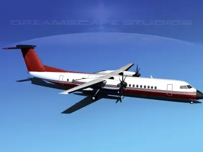 Dehaviland DHC-8 400 Corporate 3 3D model