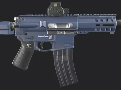 Assault rifle CMMG Low-poly 3D model