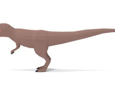 Low Poly Cartoon Torvosaurus Dinosaur Low-poly 3D model