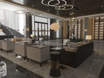 The Hotel Lobby 1 3D model