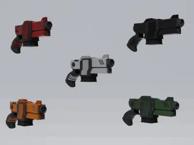 Warhammer 40k Autopistol Reaper Low-poly 3D model