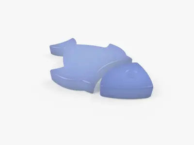 Fish 3D vector - Poisson vectoriel en 3D Free low-poly 3D model