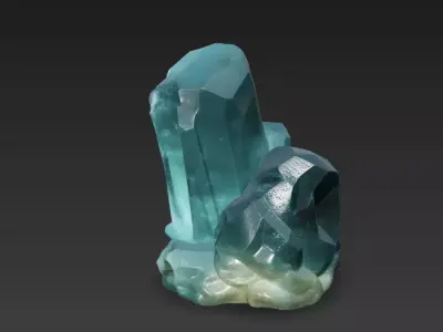 Hyper Realistic Blue Crystal Cluster 4K PBR  1 5M High Poly 3D model