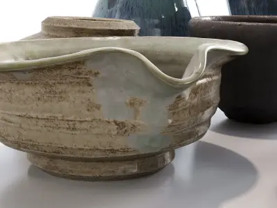 Japanese Tableware Set 6 - sake cup Low-poly 3D model