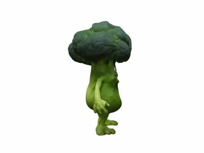 3d Broccoli Monster Cartoon High Render 3D model