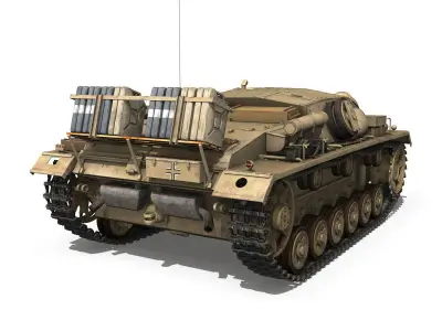 StuG III - Ausf D - DAK 3D model