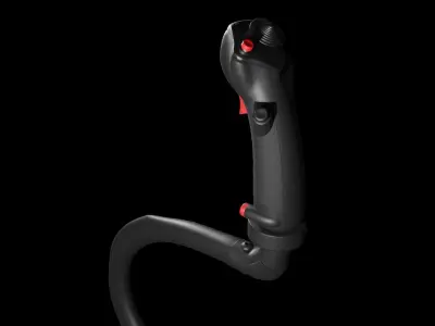 Helicopter Joy Stick Bell 407 Low-poly 3D model