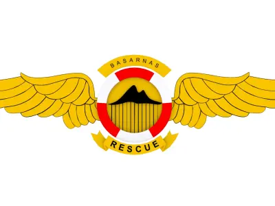 BASARNAS 3D Logo Low-poly 3D model