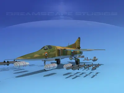 Mig-27 Flogger V17 India 3D model