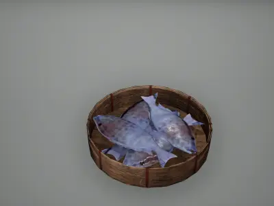 Viking Fish Low Poly Game Ready Low-poly 3D model